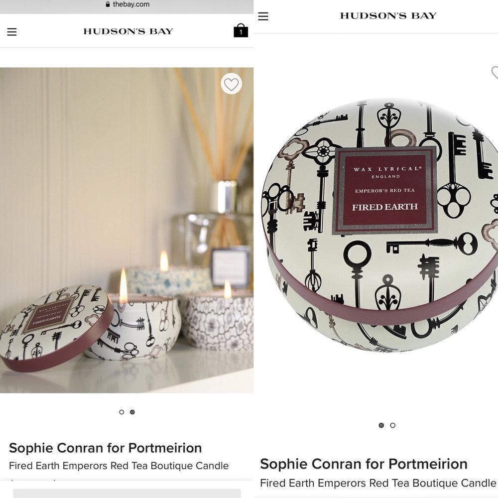 Sophie Conran 
Fired Earth Emperors Red Tea Candle
